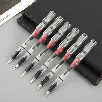 Sunyale ClearView Transparent Plastic Calligraphy Fountain Pen — OEM/ODM Custom